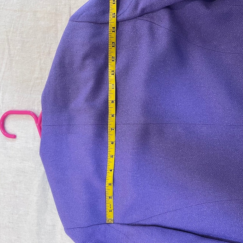 Ralph Lauren Collection Classics Women's Purple Collarless Button Front Jacket - Picture 11 of 14